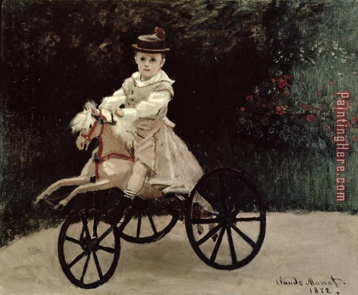 Claude Monet Jean Monet on his Hobby Horse
